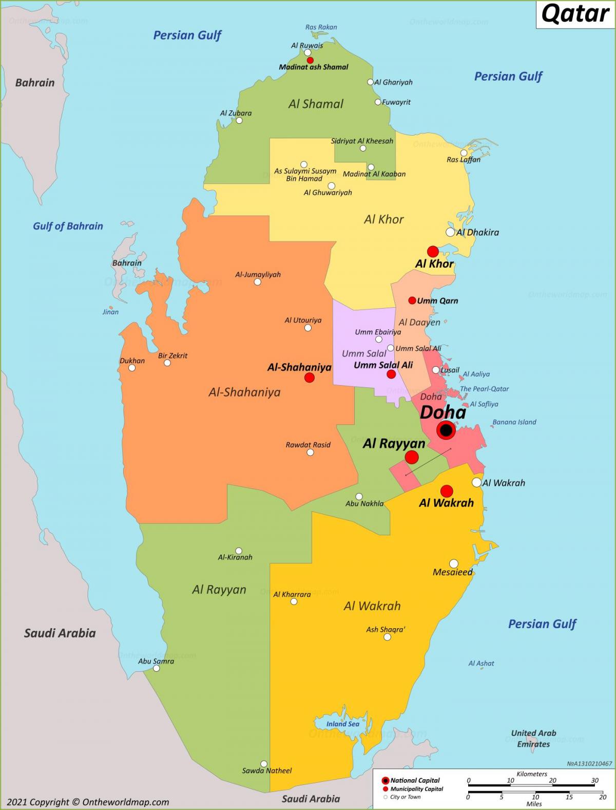 Карта столицы Катара